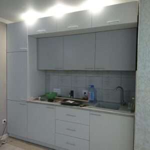 Серая матовая кухня в стиле минимализм от производителя STORGE