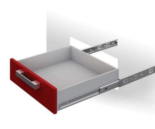 Роликовые направляющие Blum Standard для деревянных ящиков