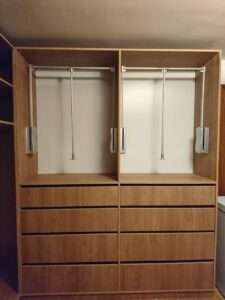 Встроенный шкаф-купе с пантографом на заказ Алматы