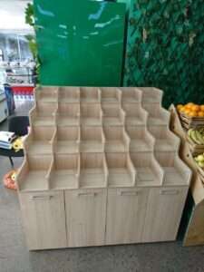 Стеллаж для овощей и фруктов, торговое оборудование на заказ